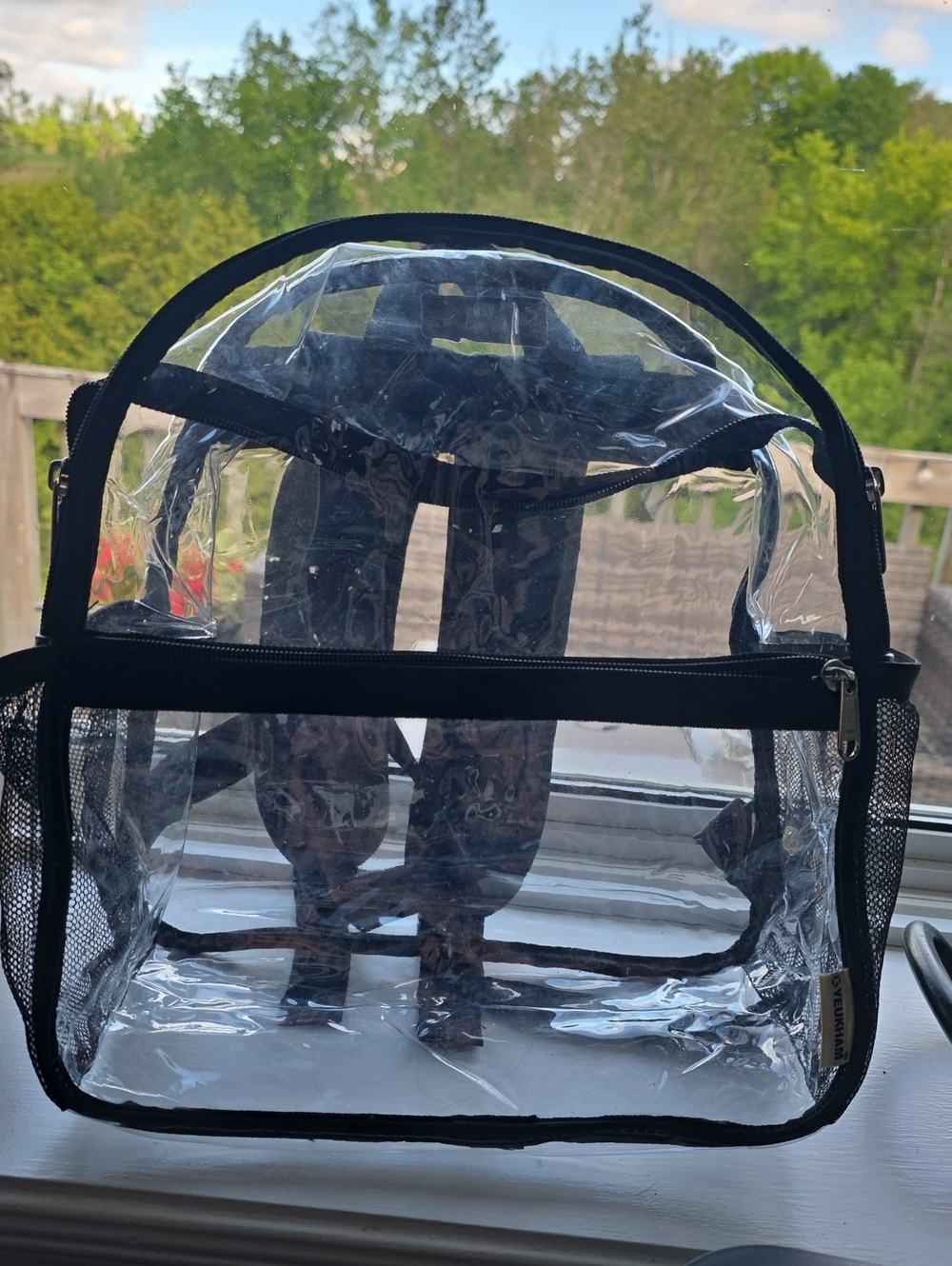 Clear PVC Event/Concery Backpack with Black Trim